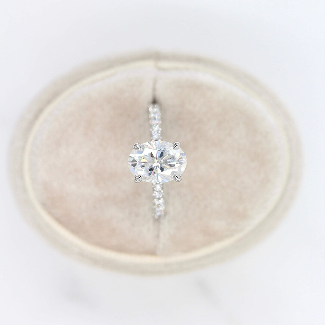 Engagement Ring The Athena Hidden Halo Ring (Oval)