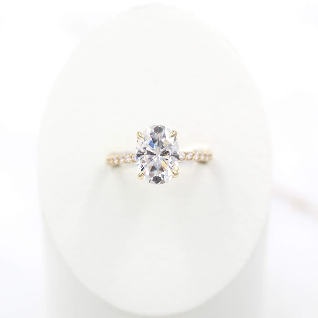 Engagement Ring The Athena Hidden Halo Ring (Oval)