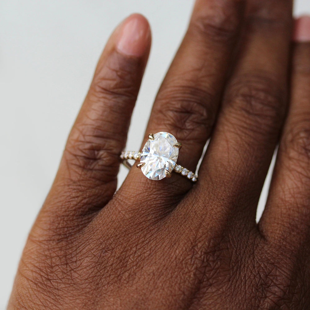 Engagement Ring The Athena Hidden Halo Ring (Oval)