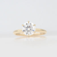 Ready to Ship Ring 14k White Gold The Audrey Ring in Yellow Gold with 2ct Moissanite