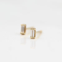 Earrings 14k Yellow Gold Baguette Earrings in Yellow Gold