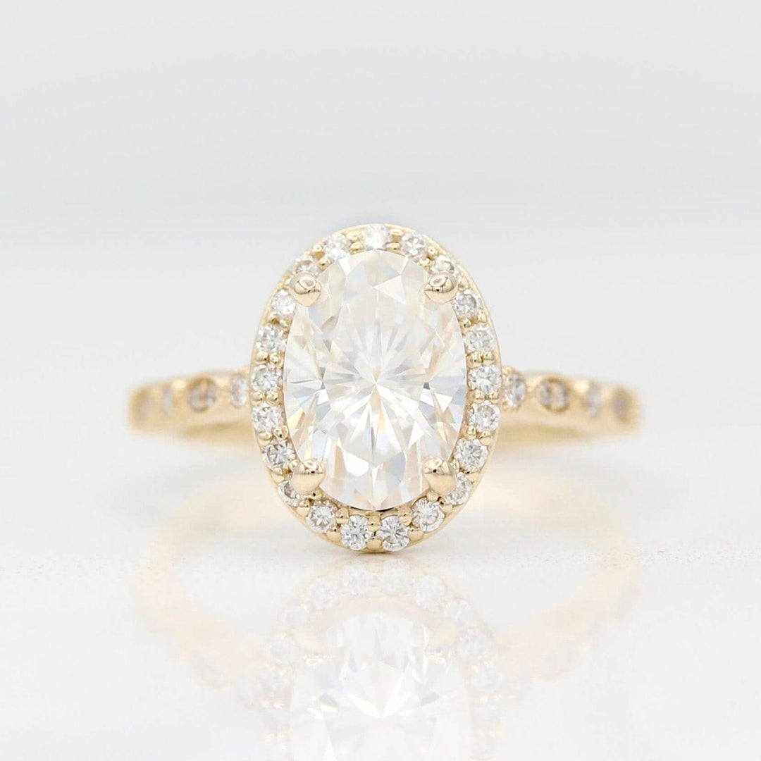 Ready to Ship Ring 14k Yellow Gold The Charlotte Ring (Oval) in Yellow Gold with 2ct Moissanite
