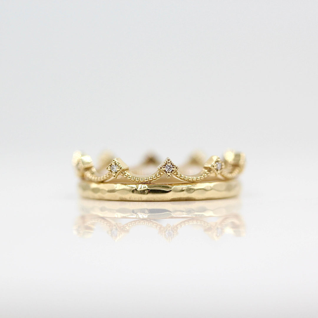 Ready to Ship Ring 14k Yellow Gold The Christie Bands in Yellow Gold