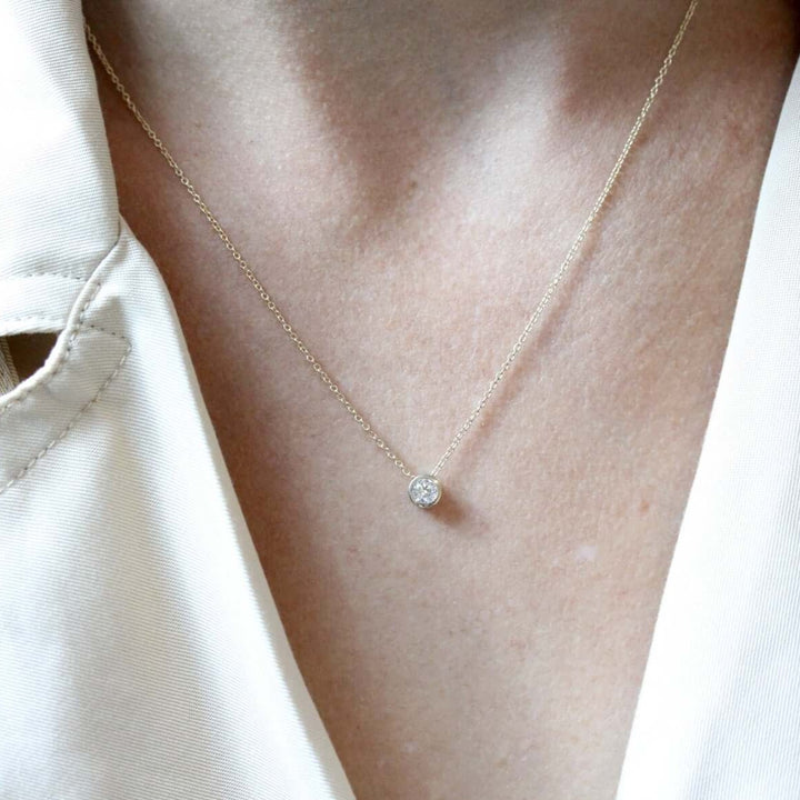 Necklace Diamond Bezel Necklace