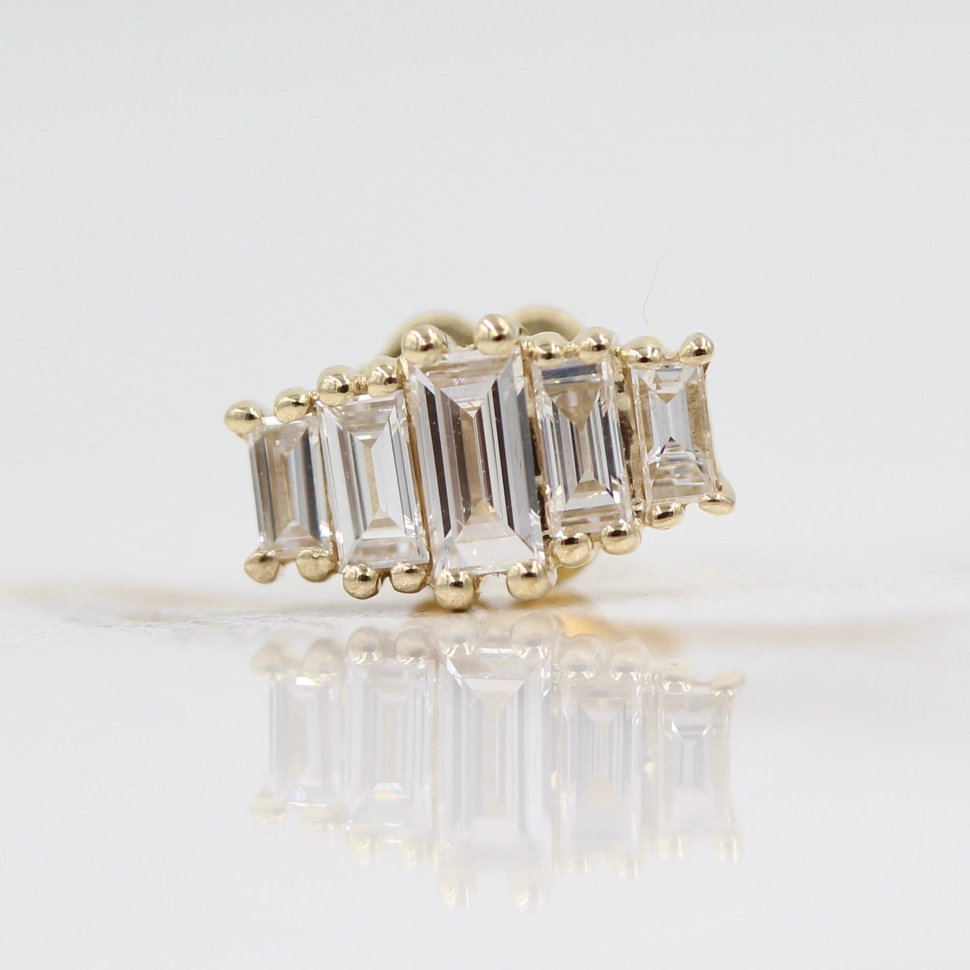 ◆STONEHENgE◆ DAL 14K Piercing SA24BA5T Single StoneHenge DAL 14K Earrings SA24A62T Cubic Zirconia 14K Rose
