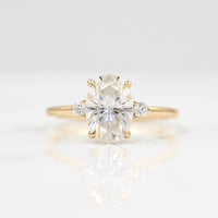 Ready to Ship Ring 14k Yellow Gold The Esme Ring (Oval) in Yellow Gold with 2ct Moissanite