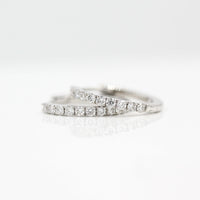 Earrings 14k White Gold Diamond Huggies in White Gold - 14mm