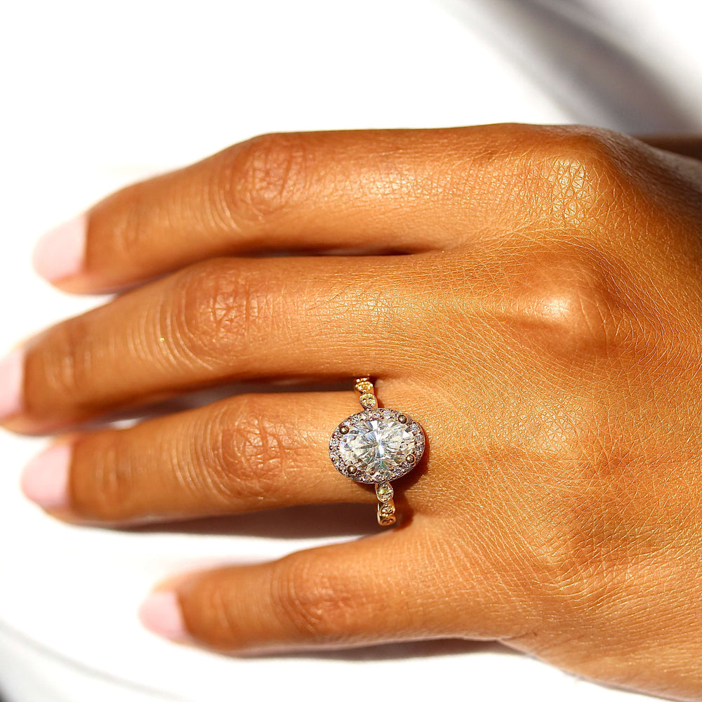 Ready to Ship Ring 14k Yellow Gold The Isla Ring (Oval) in Yellow Gold with 2ct Moissanite