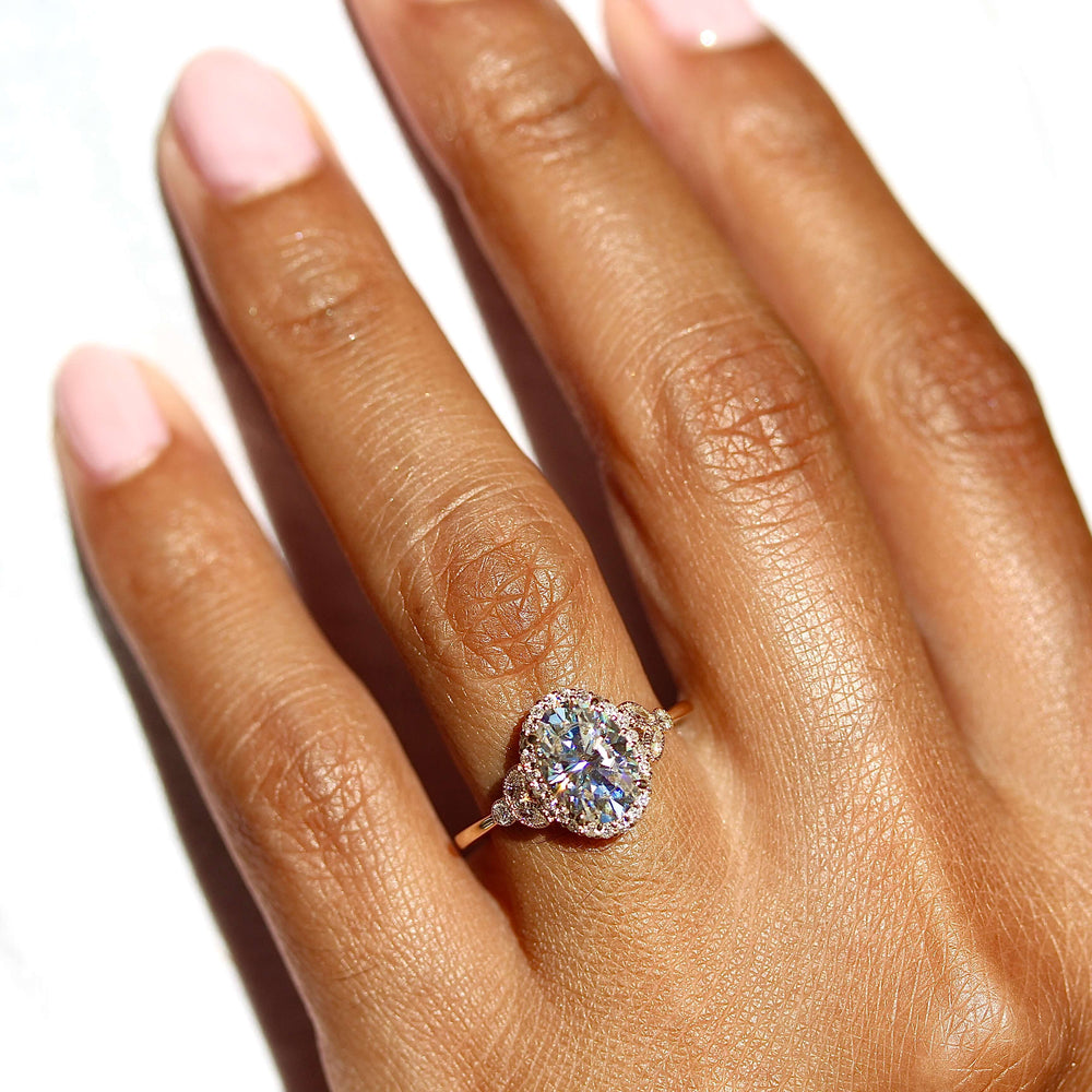 Ready to Ship Ring 14k Yellow Gold The Cate Ring (Oval) in Yellow Gold with 1.25ct Moissanite