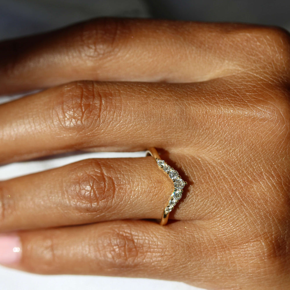 Ready to Ship Ring 14k Yellow Gold The Tiara Wedding Band in Yellow Gold