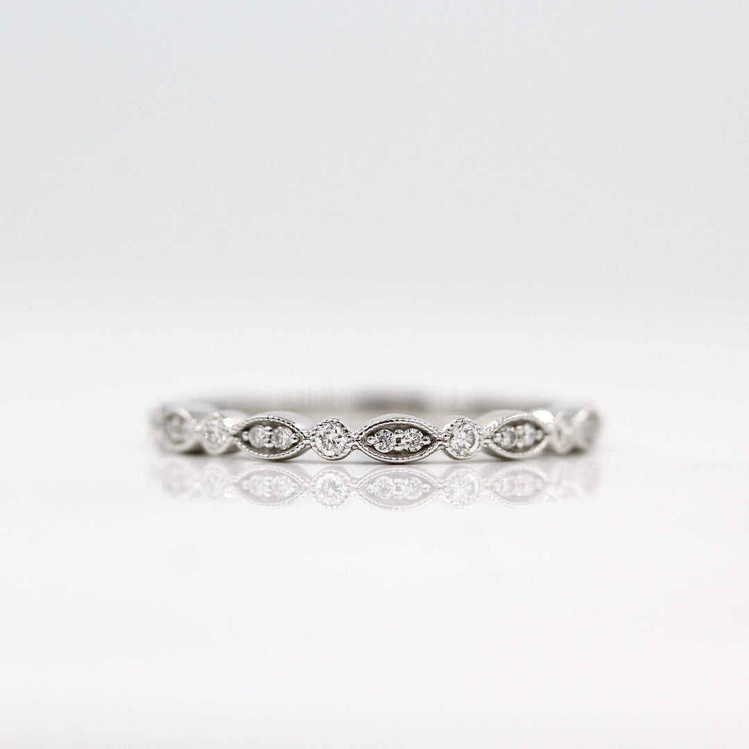 Ready-to-ship Ring 14k White Gold The Charlotte Wedding Band in White Gold