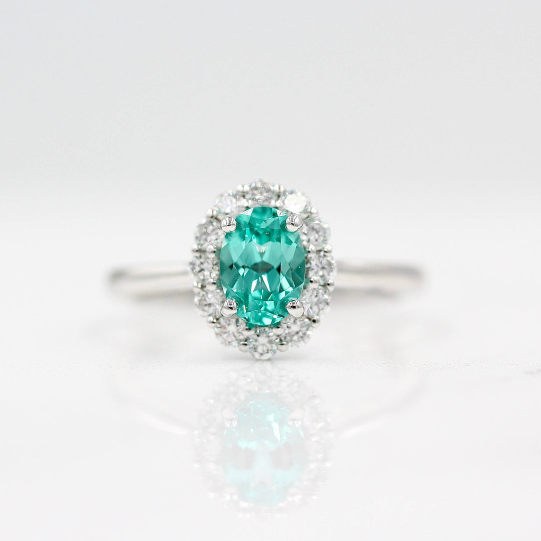 Ready to Ship Ring The Ava Ring with Minty Green Chrysoberyl