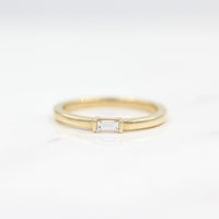 Ready to Ship Ring 14k Yellow Gold The Single Baguette Ring in Yellow Gold