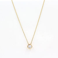 Necklace 14k Yellow Gold / 1/2ct 1/2ct Diamond Bezel Necklace in Yellow Gold