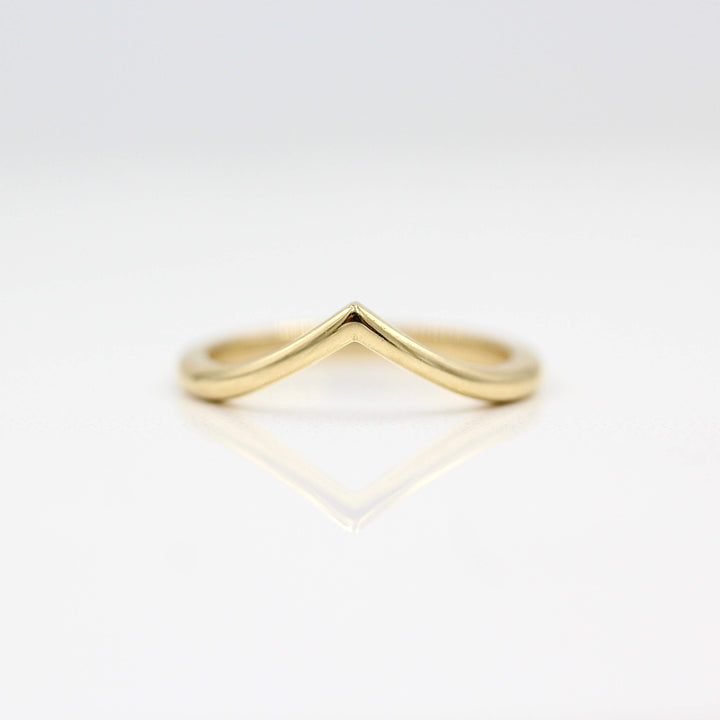 Ready to Ship Ring 14k Yellow Gold The V Wedding Band in Yellow Gold