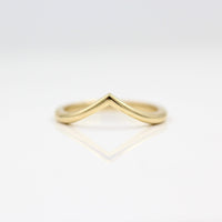 Ready to Ship Ring 14k Yellow Gold The V Wedding Band in Yellow Gold