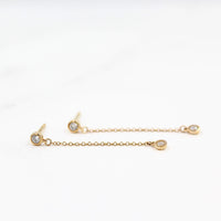 Earrings 14k Yellow Gold The Diamond Drop Earrings in Yellow Gold