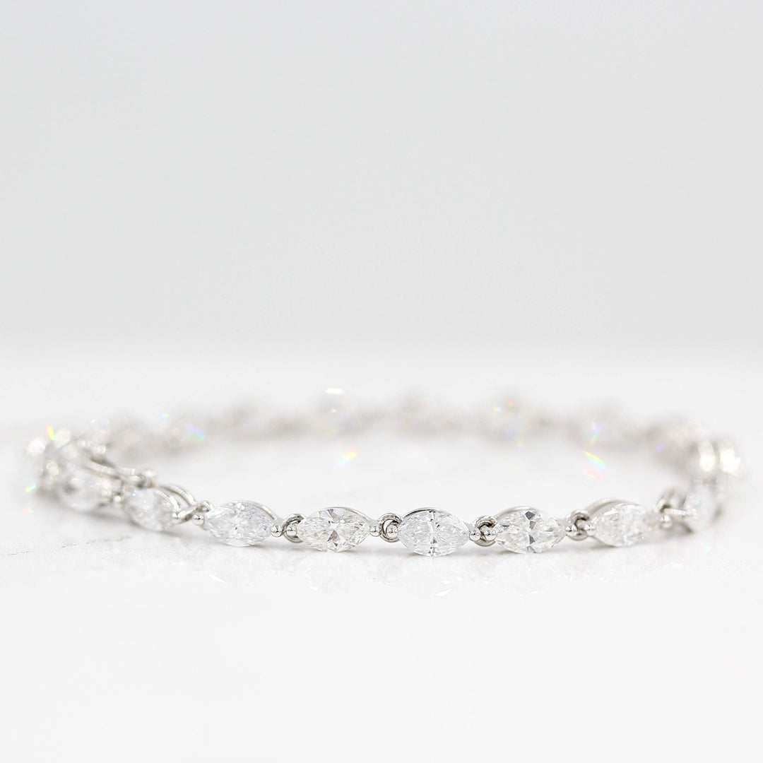Bracelet 14k White Gold The Marquise Lab-Grown Diamond Tennis Bracelet in White Gold