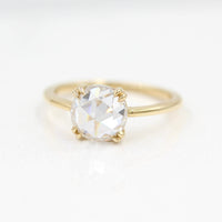 Ready to Ship Ring 14k Yellow Gold The Nora Ring (Round) in Yellow Gold with 2ct Moissanite