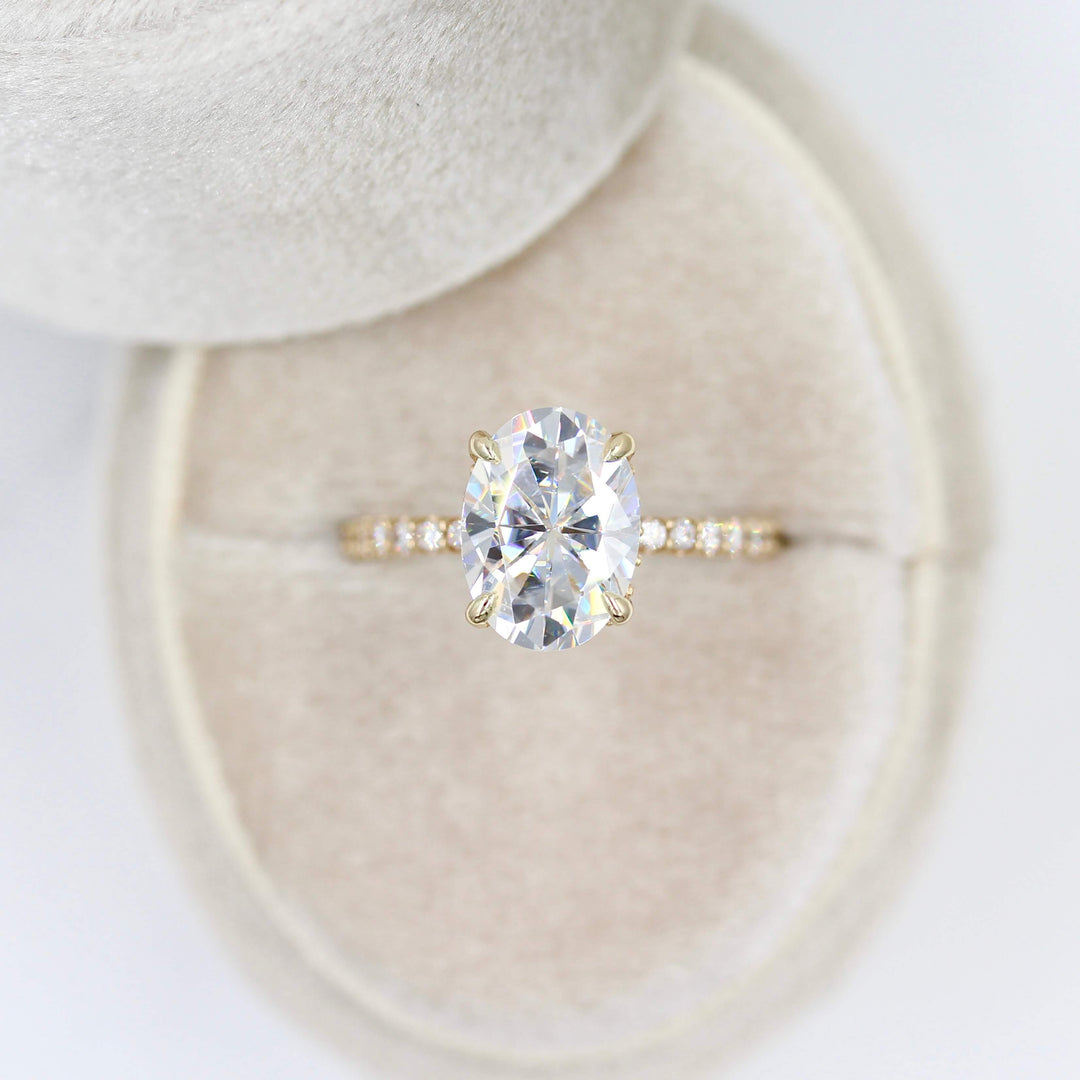 Engagement Ring The Athena Hidden Halo Ring (Oval)