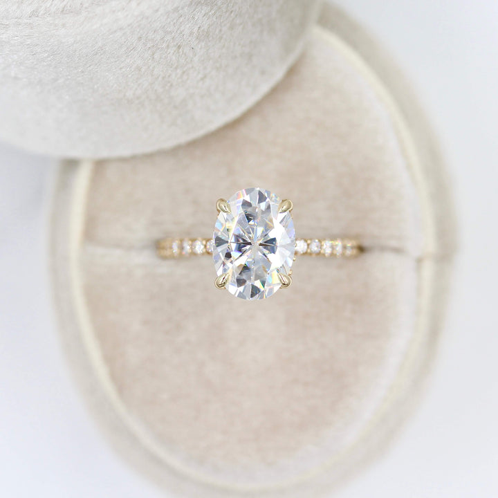 Engagement Ring The Athena Hidden Halo Ring (Oval)