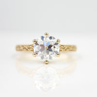 Ready to Ship Ring 14k Yellow Gold The Kathleen Ring in Yellow Gold with 2ct Moissanite