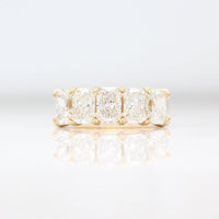 The Keeley Wedding Band in Yellow Gold against a white background