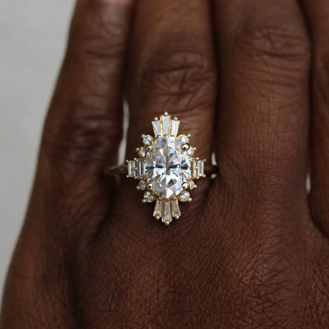 Art Deco Engagement Ring - The Kortni Ring (Oval)