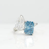 Ready to Ship Ring Platinum La Grande Toi Et Moi Ring in Platinum with 6.7ct Lab-Grown Diamond
