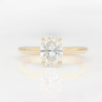 Ready to Ship Ring 14k Yellow Gold The Margot Ring (Oval) in Yellow Gold with 1.5ct Moissanite