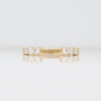 The Open Lexington Wedding Band in Yellow Gold against a white background