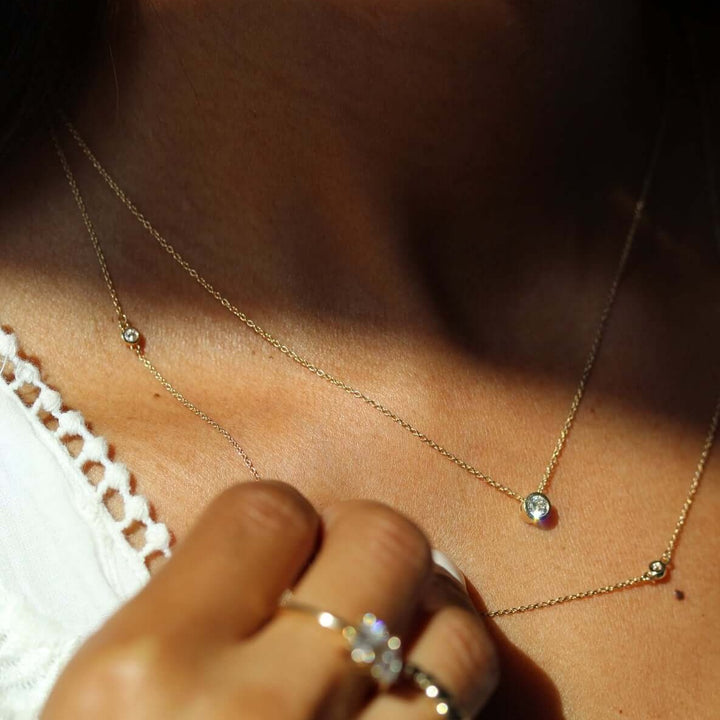 Necklace Diamond Bezel Necklace