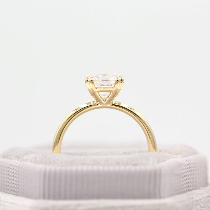 14k Yellow Gold The Serena Ring (Square Cushion) in Yellow Gold with 2ct Moissanite