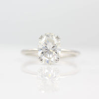Ready to Ship Ring 14k White Gold The Serena Ring (Oval) in White Gold with 3ct Moissanite