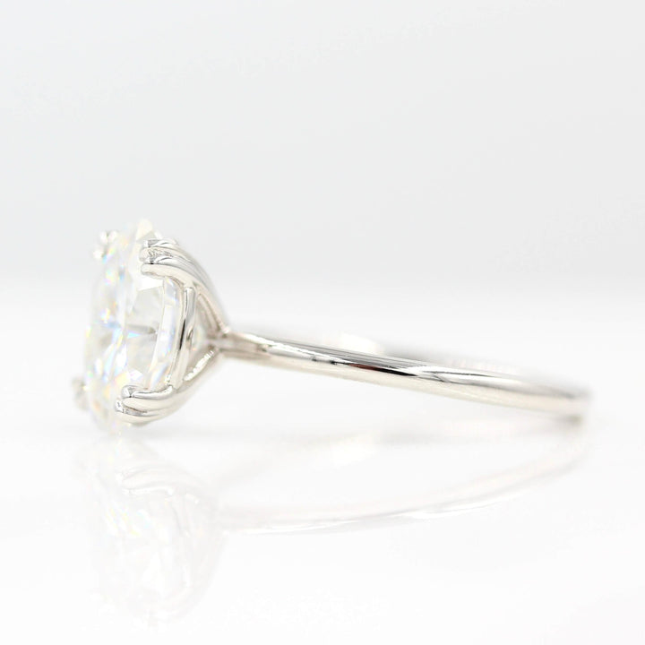 Ready to Ship Ring 14k White Gold The Serena Ring (Oval) in White Gold with 3ct Moissanite