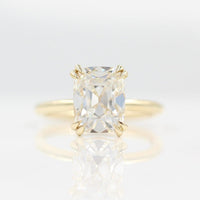 Ready to Ship Ring Lab-Grown Diamond / 14k Yellow Gold / 3.02ct The Serena Ring (Antique Cushion) in Yellow Gold with 3.02ct Lab-Grown Diamond