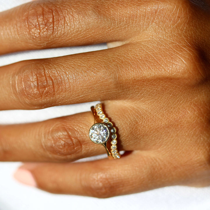 Wedding Band 14k Yellow Gold The Florence Contour Wedding Band in Yellow Gold
