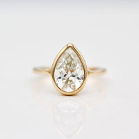 The Stevie Ring (Pear) in Yellow Gold with 2.26ct Lab-Grown Diamond