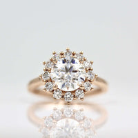 Ready to Ship Ring 14k Rose Gold The Allie Ring (Round) in Rose Gold with 2ct Moissanite