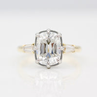The Vera Engagement Ring in 18k Yellow Gold and Platinum with 3.09ct Old Mine Cut Lab-Grown Diamond