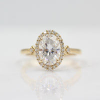 Ready to Ship Ring 14k Yellow Gold The Casey Ring (Oval) in Yellow Gold with 2ct Moissanite
