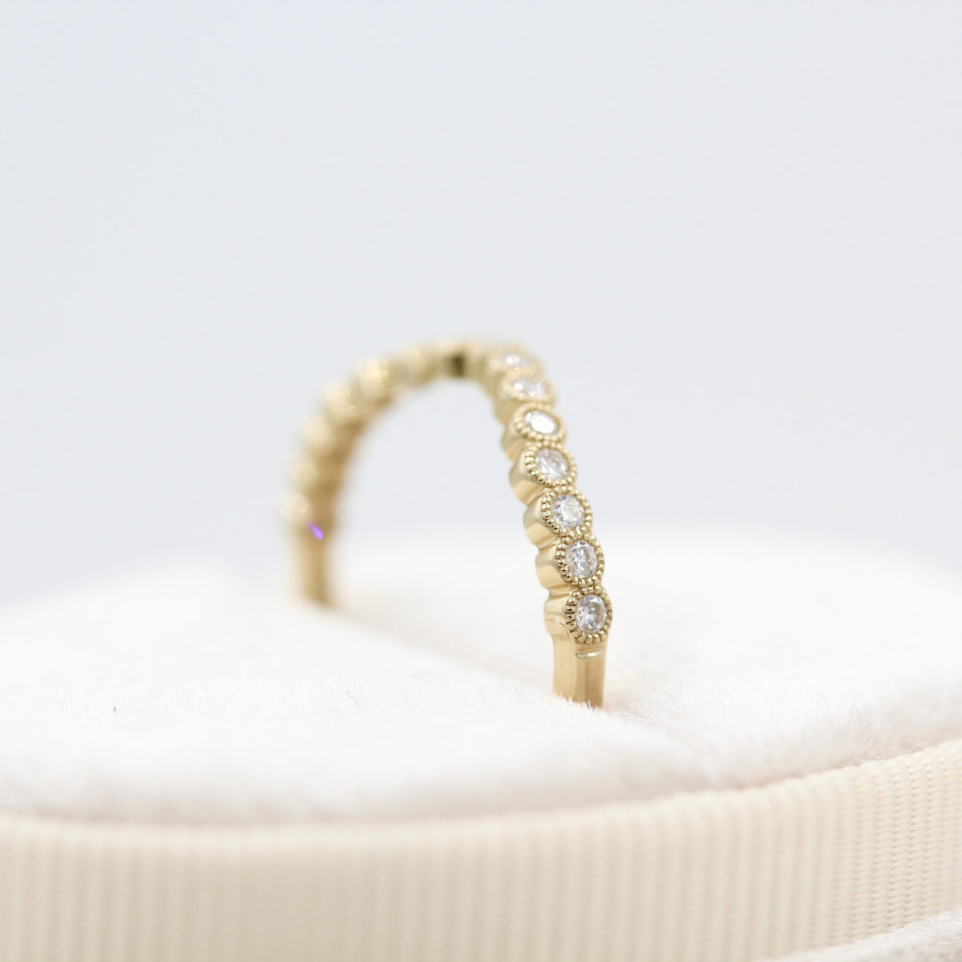 Wedding Band 14k Yellow Gold The Florence Contour Wedding Band in Yellow Gold