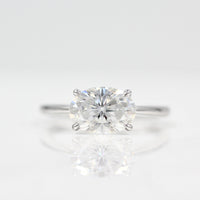 Ready to Ship Ring 14k White Gold The Twyla Ring (Oval) in White Gold with 2ct Moissanite