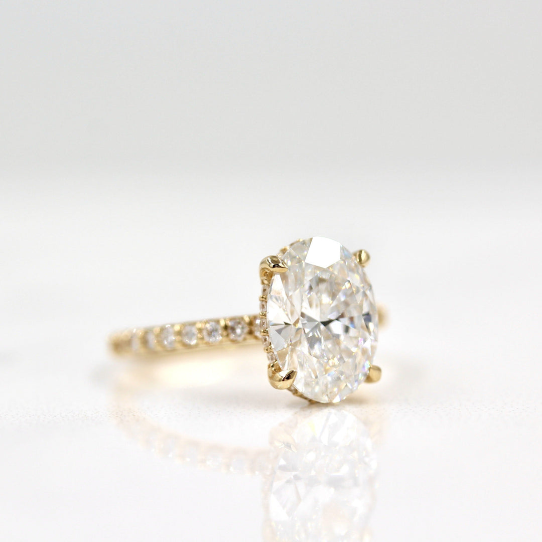 Engagement Ring The Athena Hidden Halo Ring (Oval)