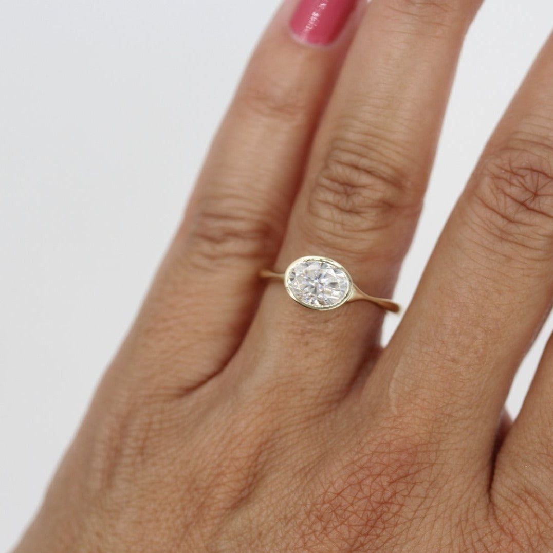 Engagement Ring The Stevie Ring (East-West Oval)