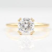 14k Yellow Gold The Serena Ring (Square Cushion) in Yellow Gold with 2ct Moissanite