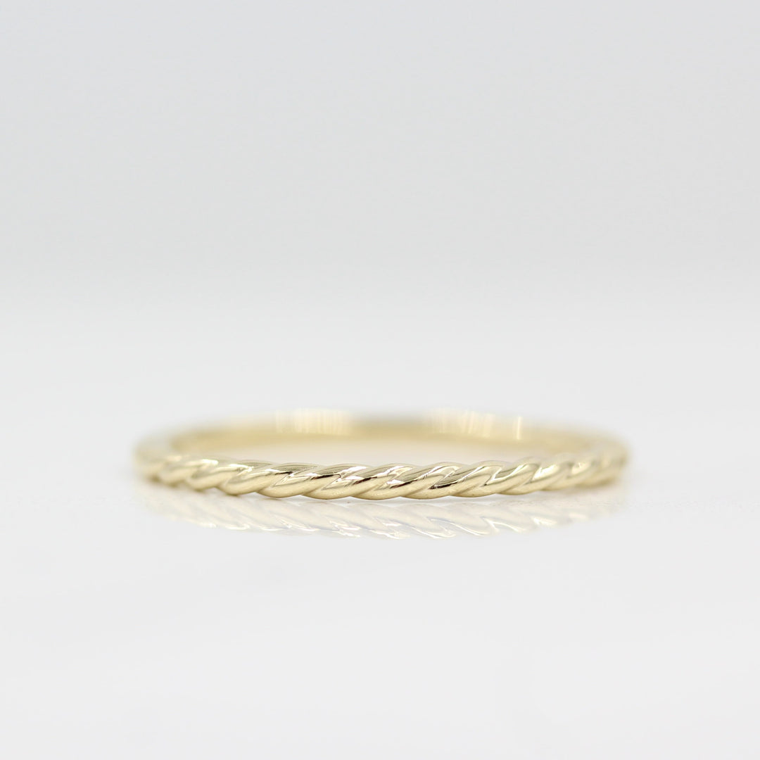 Ready to Ship Ring 14k Yellow Gold The Dainty Twist Stacking Ring in Yellow Gold