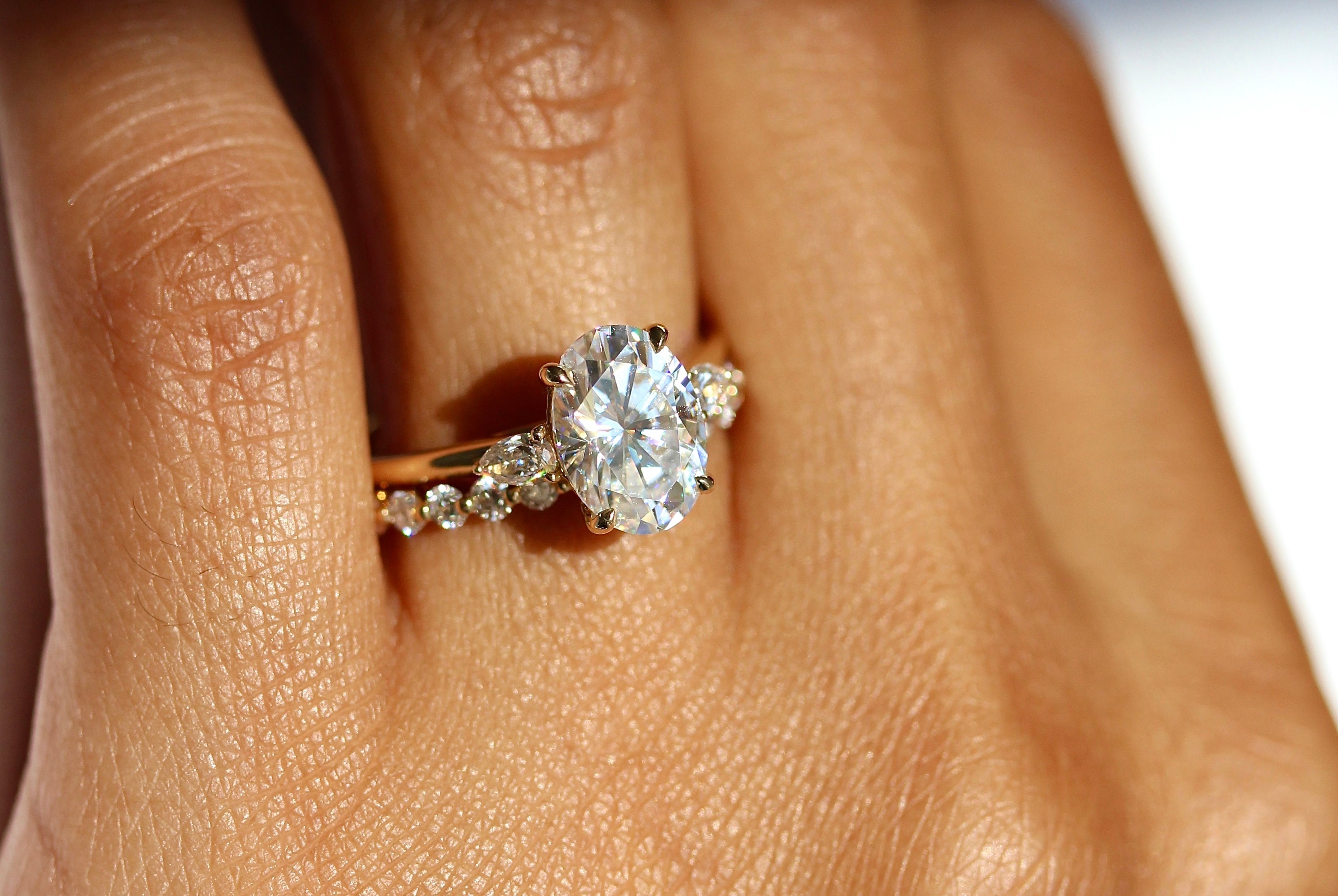 5ct Radiant Solitaire Diamond Engagement ring - Lab Grown Diamond