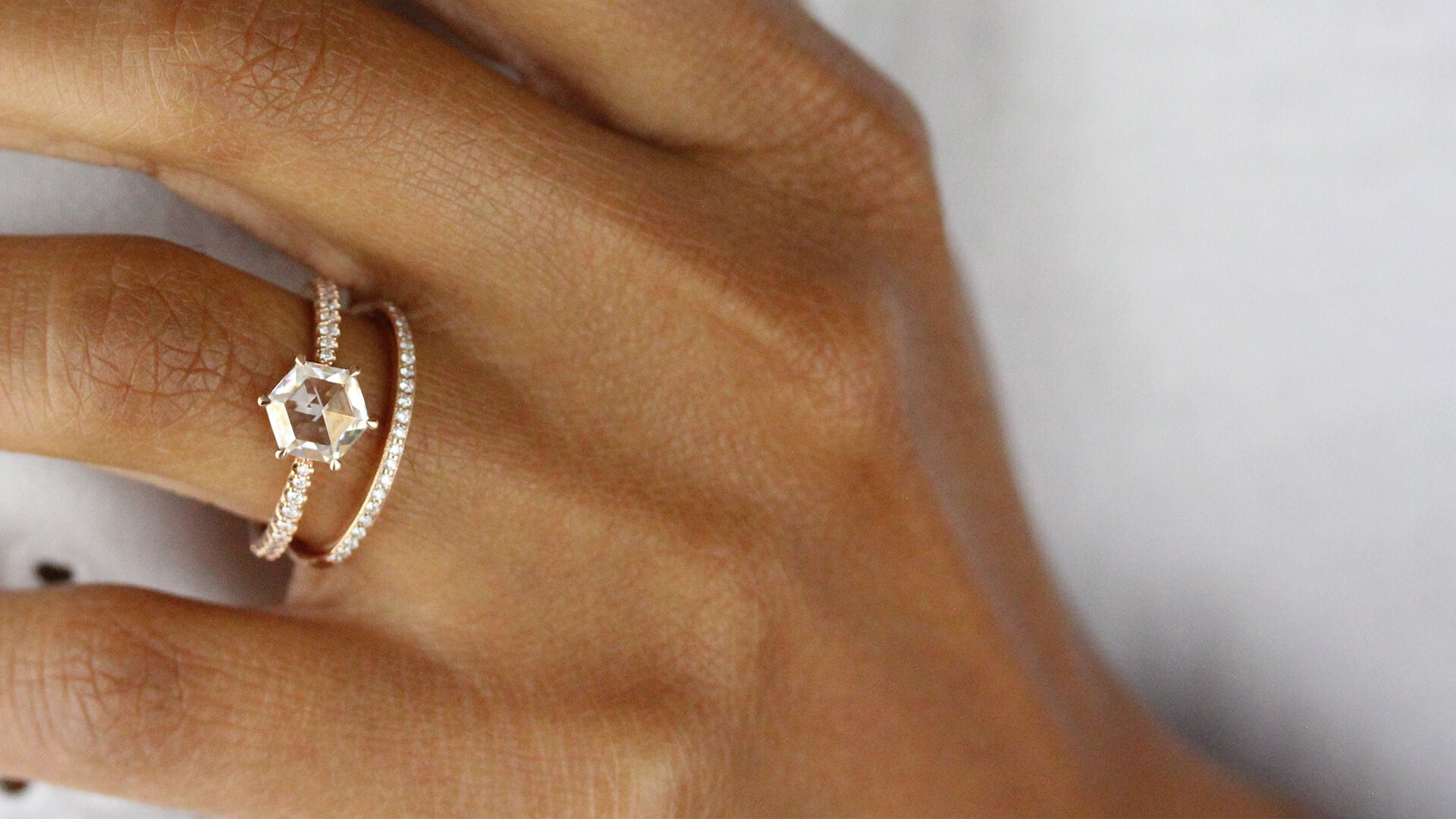 Hexagon Diamond Rings | Ethical | Taylor Custom Rings