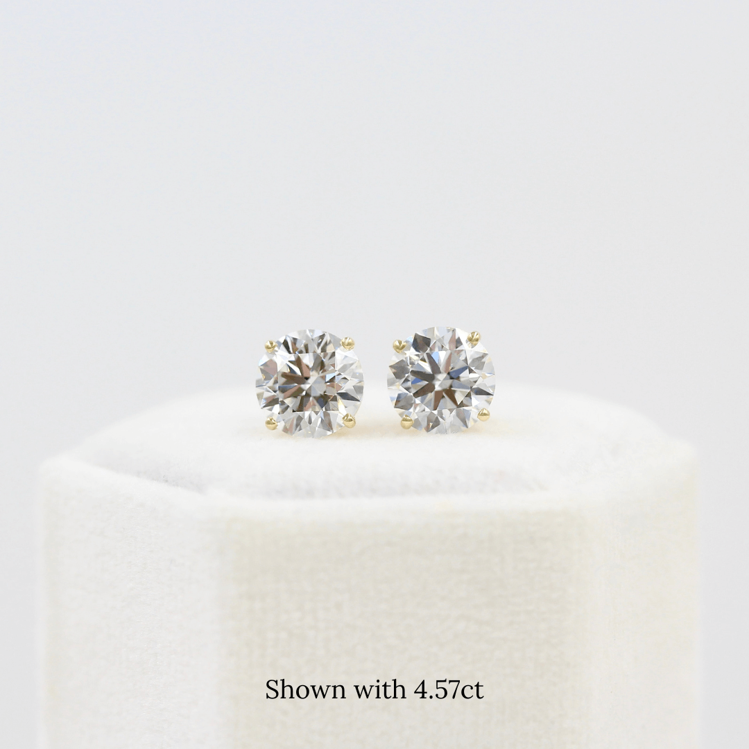 Earrings The Classic Stud Earrings in Yellow Gold with Lab-Grown Diamond